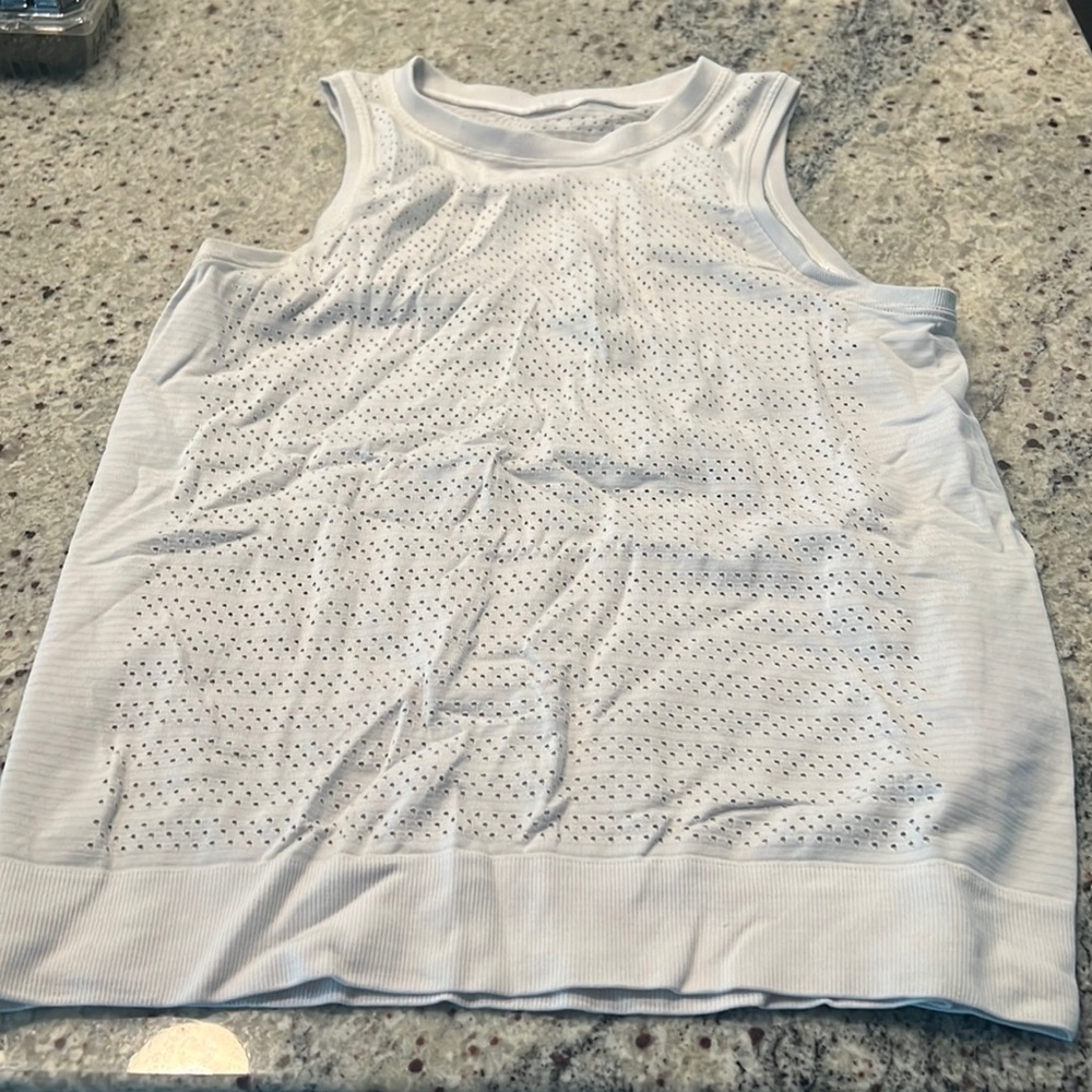 White workout shirt